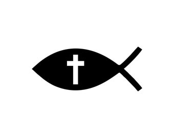 Calcomanía de vinilo de pez cristiano, calcomanía de vinilo de Jesús, calcomanía de símbolo de pez cristiano, calcomanía de vinilo de pez de Cristo, calcomanía de símbolo de pez, calcomanía de Ichthys Ichthus