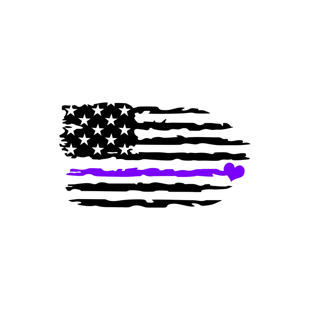 Thin Purple Line Flag Decalpurple Thin Line Flag Decalpurple - Etsy
