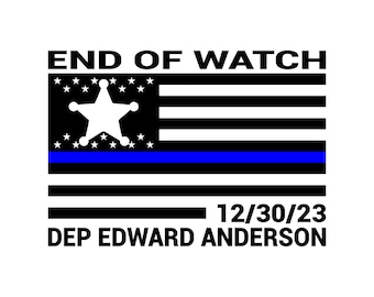 Thin Blue Line Heart Decal - 4 Inch Police Support Vinyl Sticker