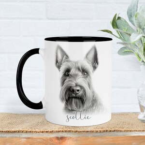 Personalised Scottie dog breed mug, Scottie dog gift, scottie mug, 11oz ceramic mug, dog lover gift,