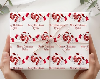 6 7 Carta da regalo natalizia, rotolo di carta da regalo natalizia personalizzato