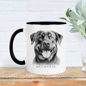 Personalised dog breed mug, Rottweiler gift, Rottweiler mug, 11oz ceramic mug, dog lover gift