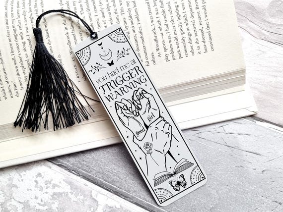Trigger Warning Bookmark, Booktok, Dark Romance reader gift, Smut Reader