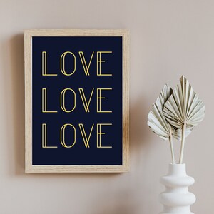 Neon Love Printable Wall Art, Decor, DIGITAL DOWNLOAD