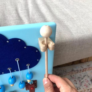 Tavola occupata per bambini con Faro 50x70 cm Tavola sensoriale per bambino Montessori busyboard Tavola occupata 1 anno / Tavola Fidget Tavola attività immagine 8