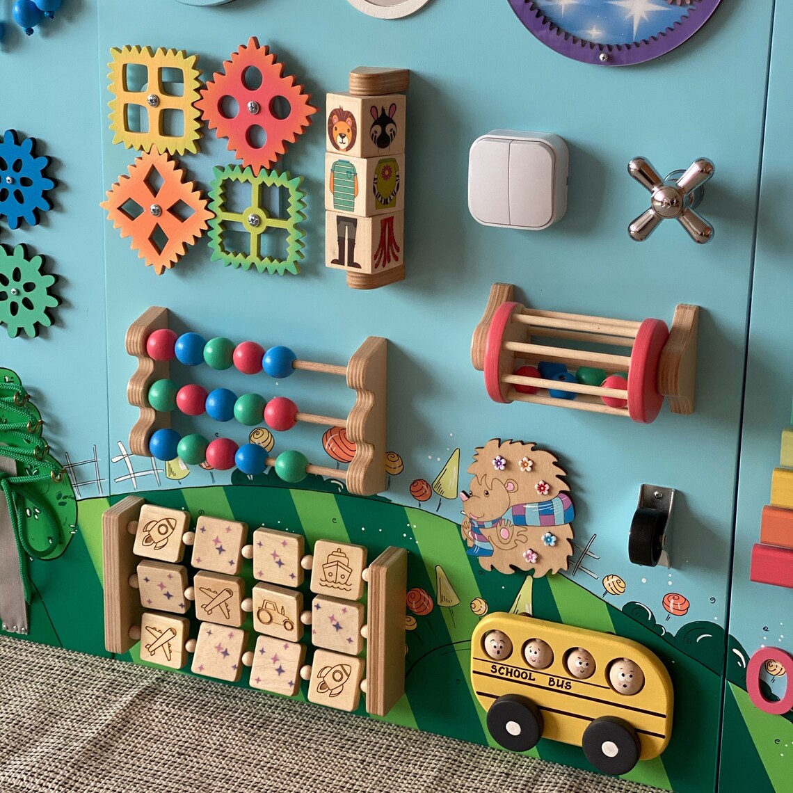 Large custom busy board from 3 panels size 70x150 cm Activity Etsy