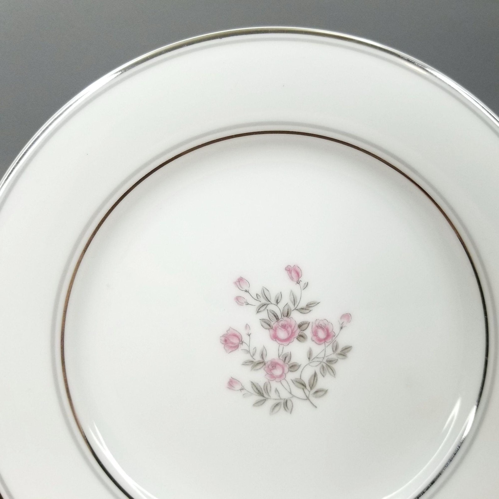 Noritake China Stanton Rose Pattern Bread and Butter Plate Vintage