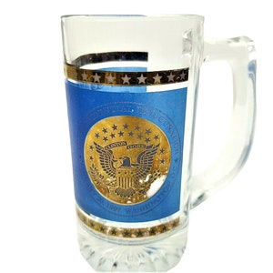 1997 Bill Clinton President Inauguration Glass Beer Mug Stein Al Gore January 20