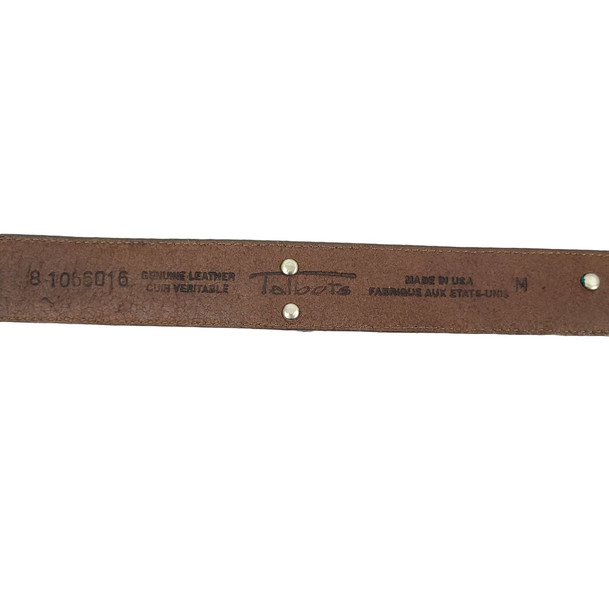 Talbots Gardening Theme Belt Womens Brown Leather Vintage  display picture 2