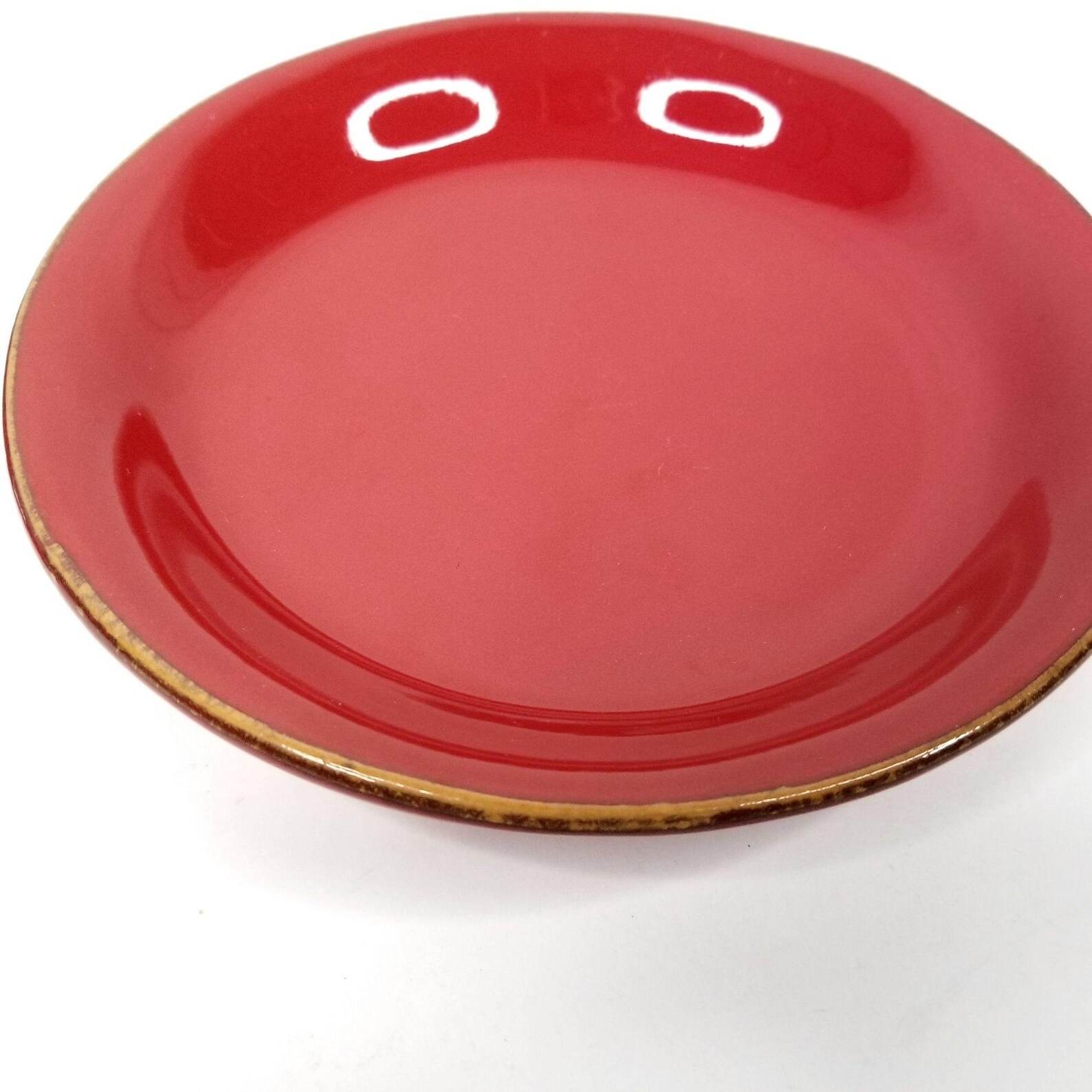 Vietri Rosso Vecchio Salad Plate Dessert Italy Red Rustic Etsy