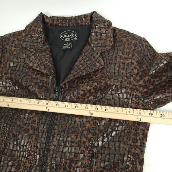 Selene Sport Jacket Full Zip Retro Polyvinyl Size S Vintage 90s