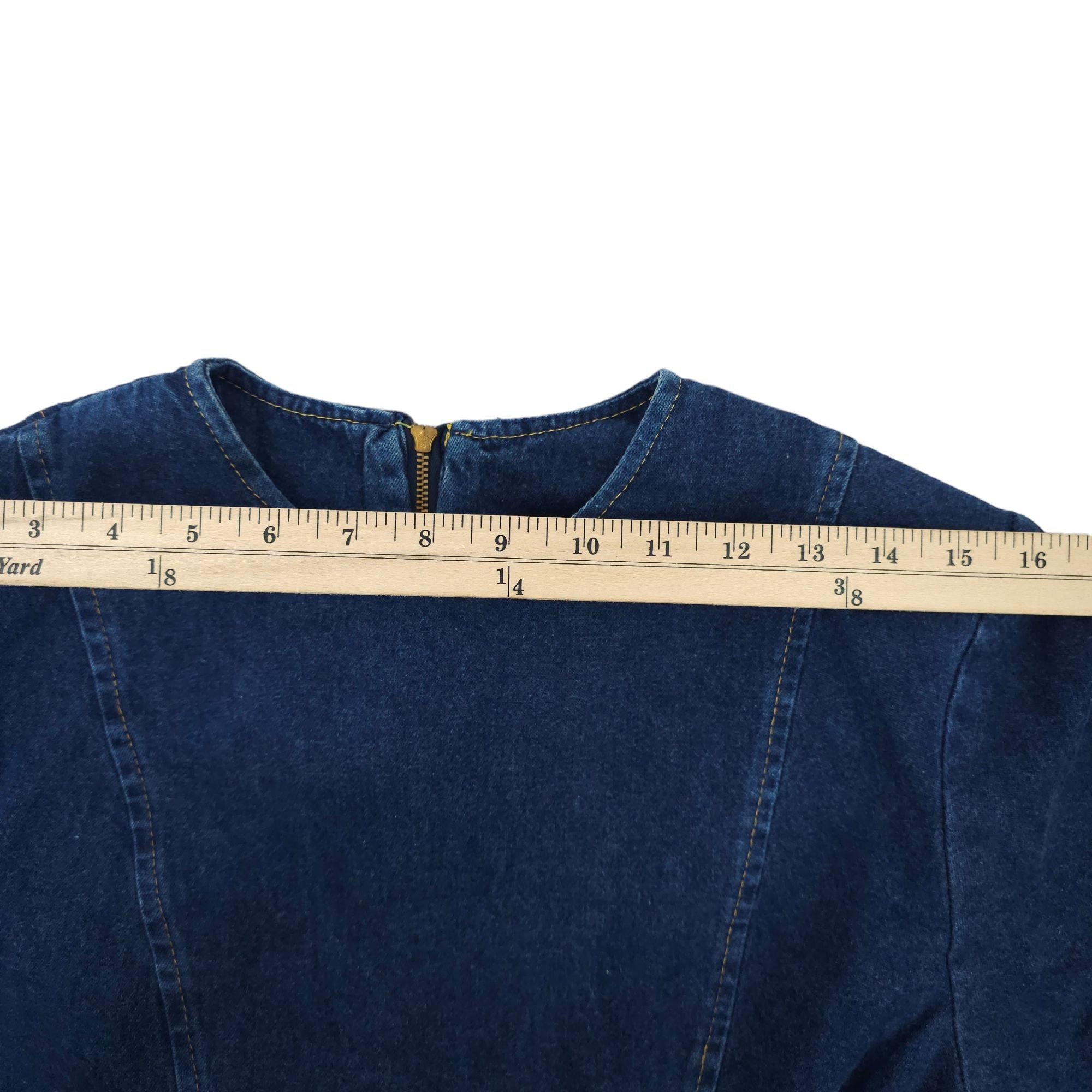 Vintage Denim Dress Modest READ SIZE 13/14 Long Sleeve Y2K 80s 90s Dark Wash Vintage Denim Dress Modest READ SIZE 13/14 Long Sleeve Y2K 80s 90s Dark Wash