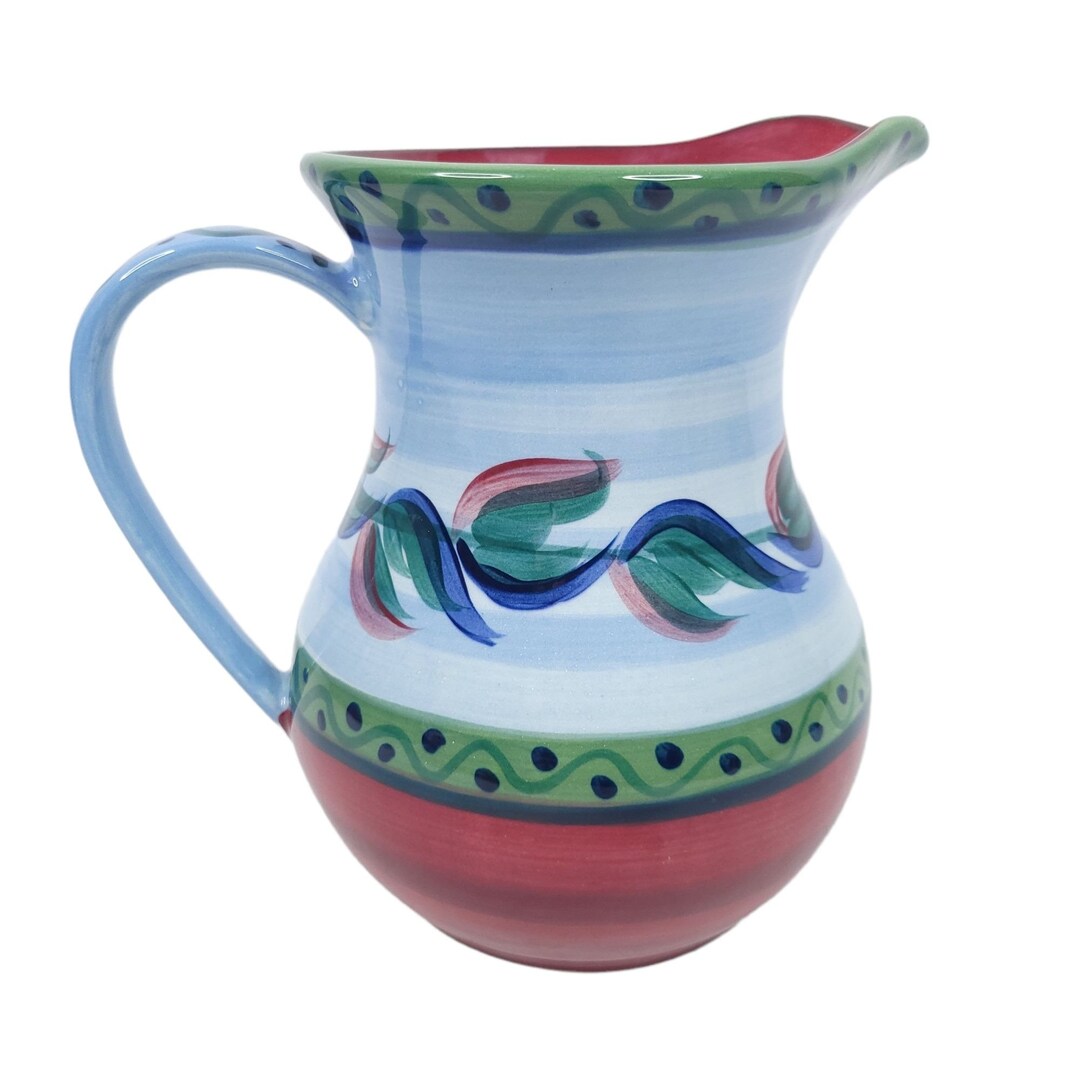 Gail Pittman Water Juice Pitcher Jug Limited Pattern 2002 Farm Etsy