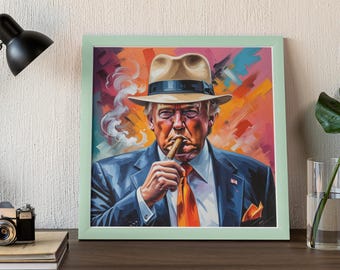 Trump Wall Art | Donald Trump PNG Portrait | Trump T-Shirt & Hoodie Design | JPG Digital Download for Bedroom Decor | Political Wall Art