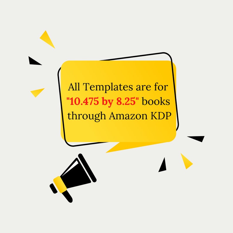 Black Modern Amazon KDP Template Composition Notebook Etsy