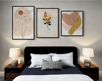 Boho Abstract Sun Print / Celestial Abstract Wall Art / Boho Poster / Boho Decor / Astrology Print / Minimal Poster / Scandi Print