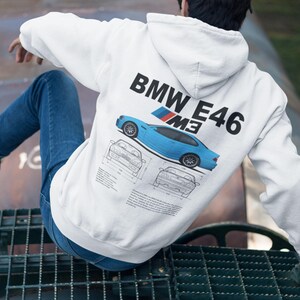 BMW E46 M3 Hoodie, BMW Motorsport Gifts, Birthday Gifts for Car Guys ...
