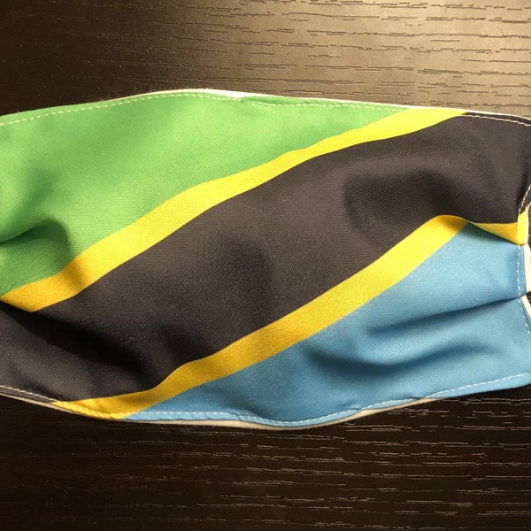 2 Pack Tanzania Flag Face Mask Washable Cotton Adjustable Elastic Tanzanite Gift East Africa African Buy One Get One Free