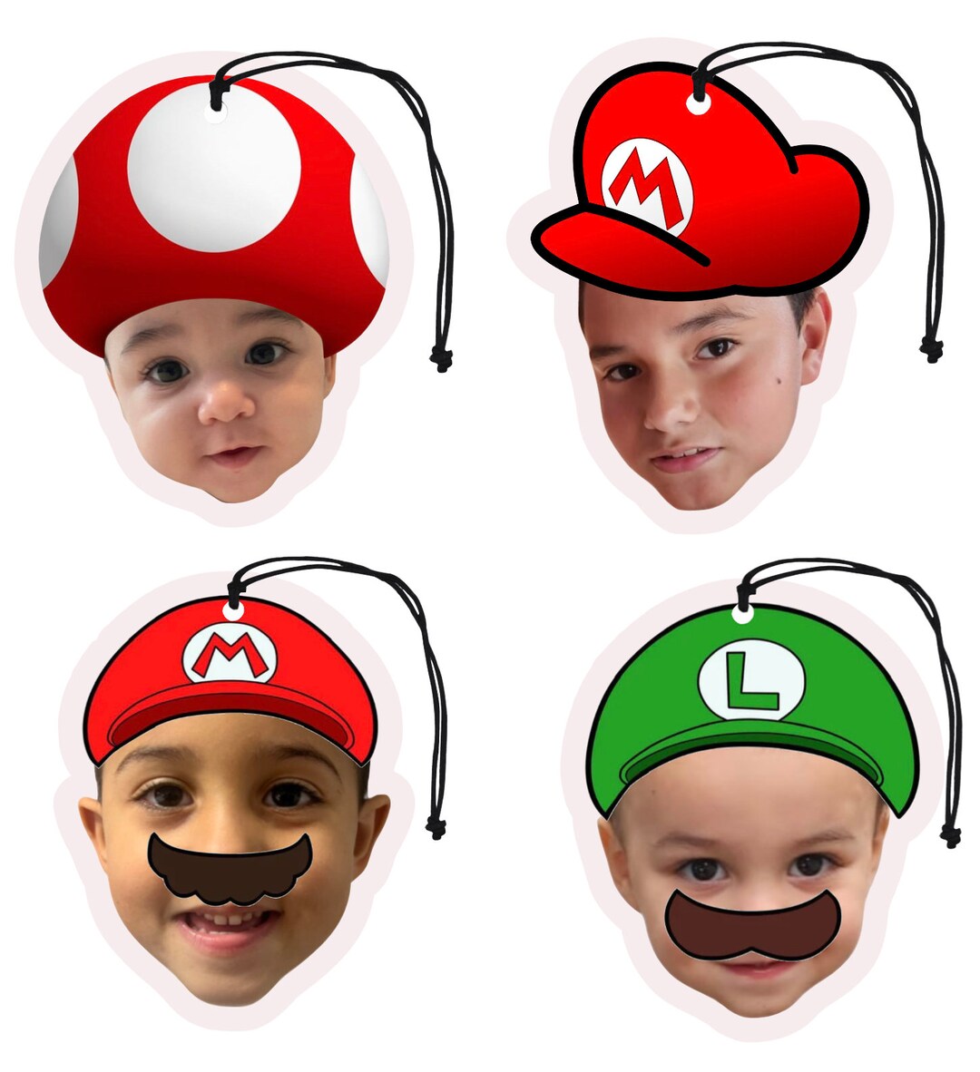 Custom Mario Luigi Toad Air Freshener Hanging Ornament Personalized