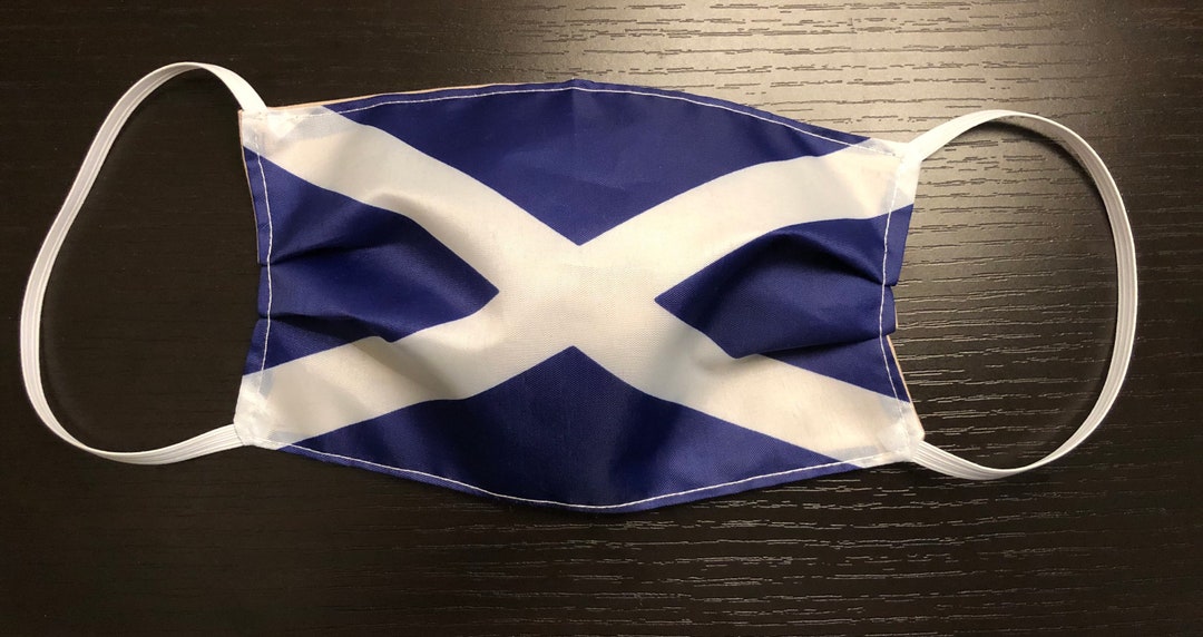 2 Pack Scotland Flag Face Mask Scottish Flag Washable Cotton Fabric