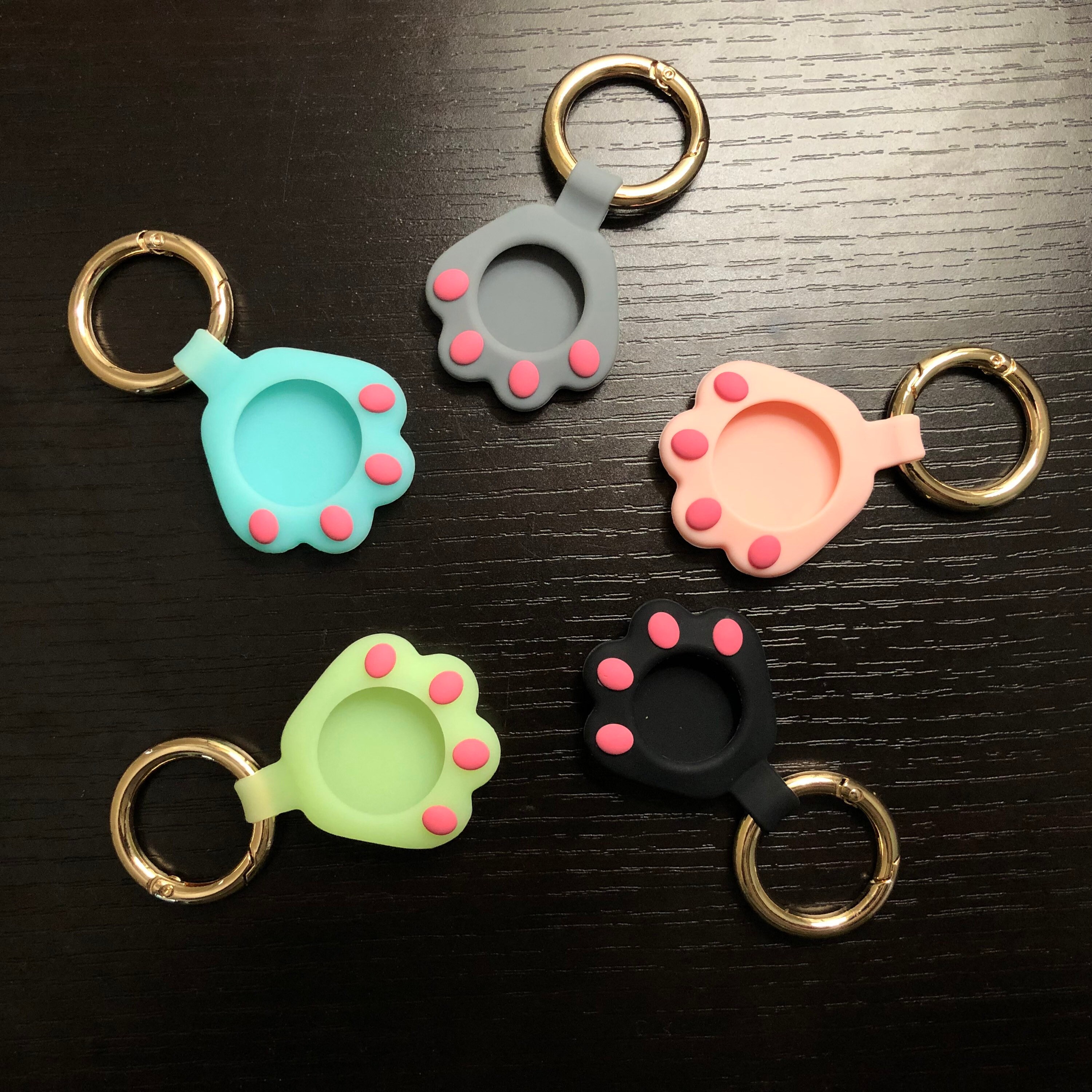 Cute AirTag Case Keychain Holder Cat Paw Claw For Apple Etsy