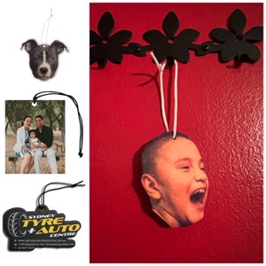 Custom Air Freshener Personalized Photo Face Funny Cute Baby Scented Car Gifts Aromatherapy Portrait Family Dog Cat Pet Gift Fathers Day