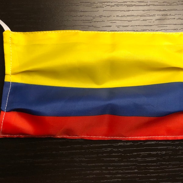 2 Pack Colombia Face Mask Washable Colombian Flag Adjustable Buy One Get One Free