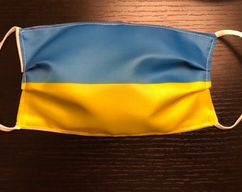 2 Pack Ucraina Bandiera Maschera Facciale Tessuto di Cotone Lavabile Tessuto Ucraino Regolabile Acquista Uno Prendine Uno Gratis