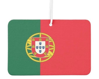 2 Pack Portugal Flag Car Air Freshener - Aromatherapy Scented