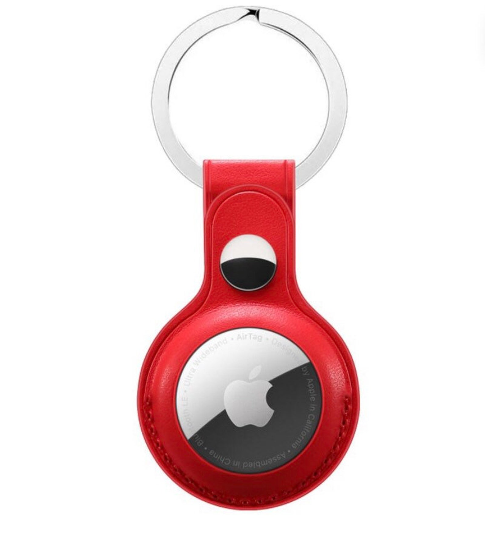 AirTag Leather Keychain Key Ring Black Red White Yellow Orange Etsy