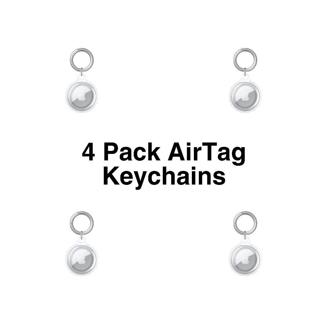 Premium 4 Pack AirTag Key Rings AirTags Case Keychain Ring For Etsy