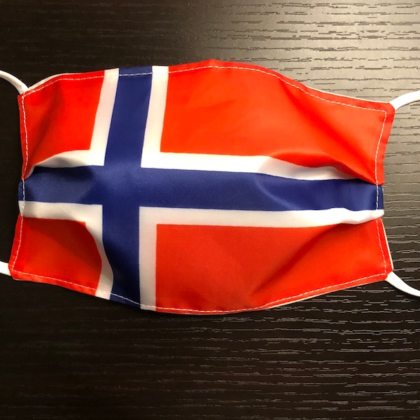 2 Pack Norway Flag Face Mask Washable Cotton Cloth Fabric Adjustable Norwegian Buy One Get One Free