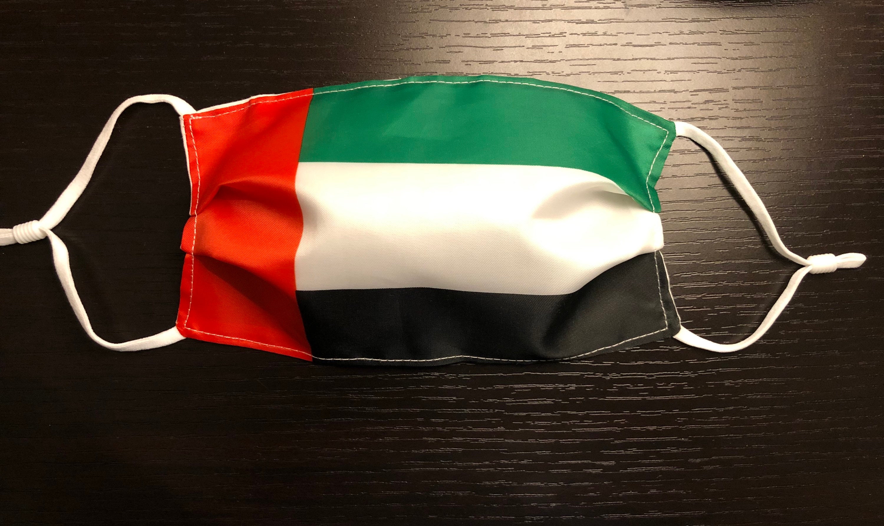 United Arab Emirates Flag Face Mask Washable Cotton Cloth Etsy