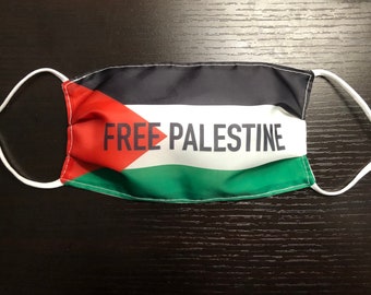 Free Palestine Flag Face Mask Washable Adjustable Elastic Straps Palestinian Flags