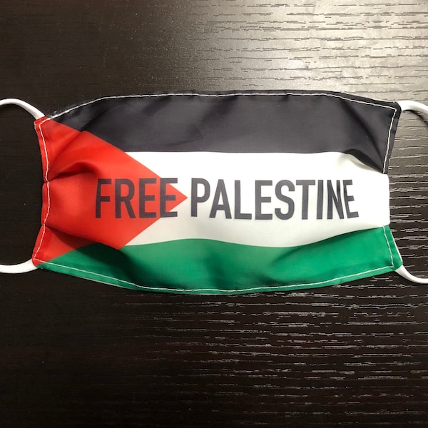 Free Palestine Flag Face Mask Washable Adjustable Elastic Straps Palestinian Flags