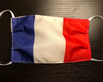 2 Pack France Face Mask Washable French Flag Paris Cotton Cloth Fabric Adjustable Buy One Get One Free
