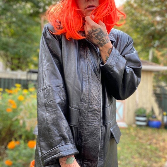 Black Vintage 80’s Dimitri Soft leather zip up ja