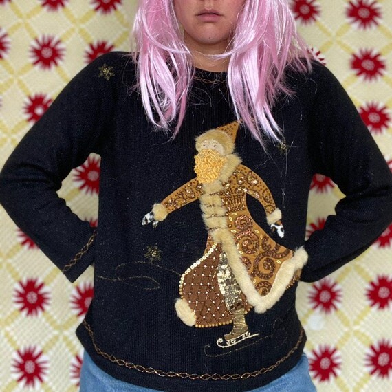 Susan Bristol knit Christmas ugly sweater
