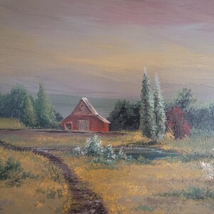 Original 24x18 acrylic Impasto impressionism landscape painting