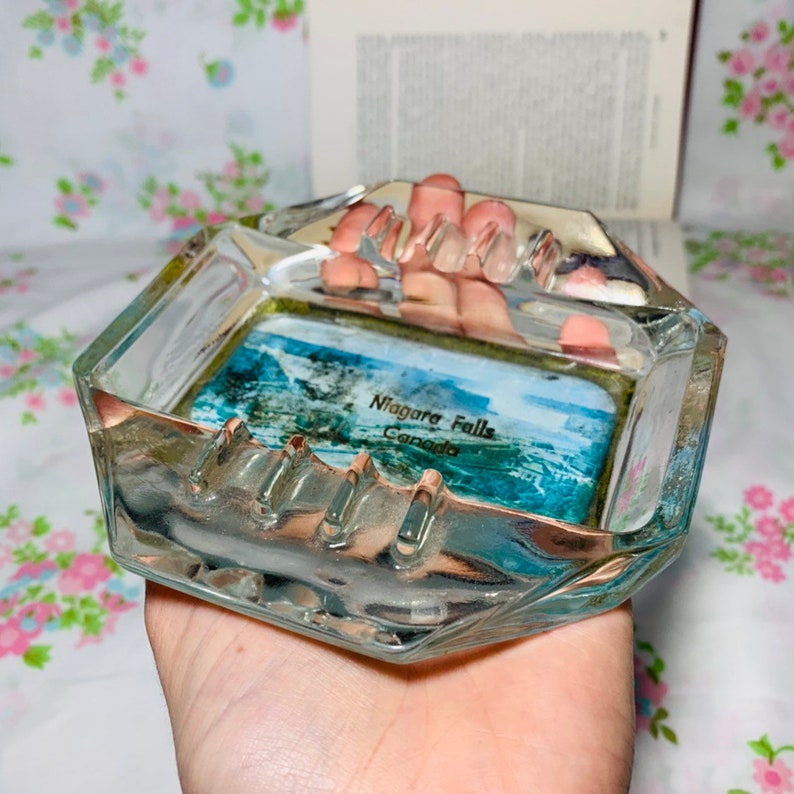 Vintage 1960s/70s Glass Niagara Falls Canada Ashtray. Etsy