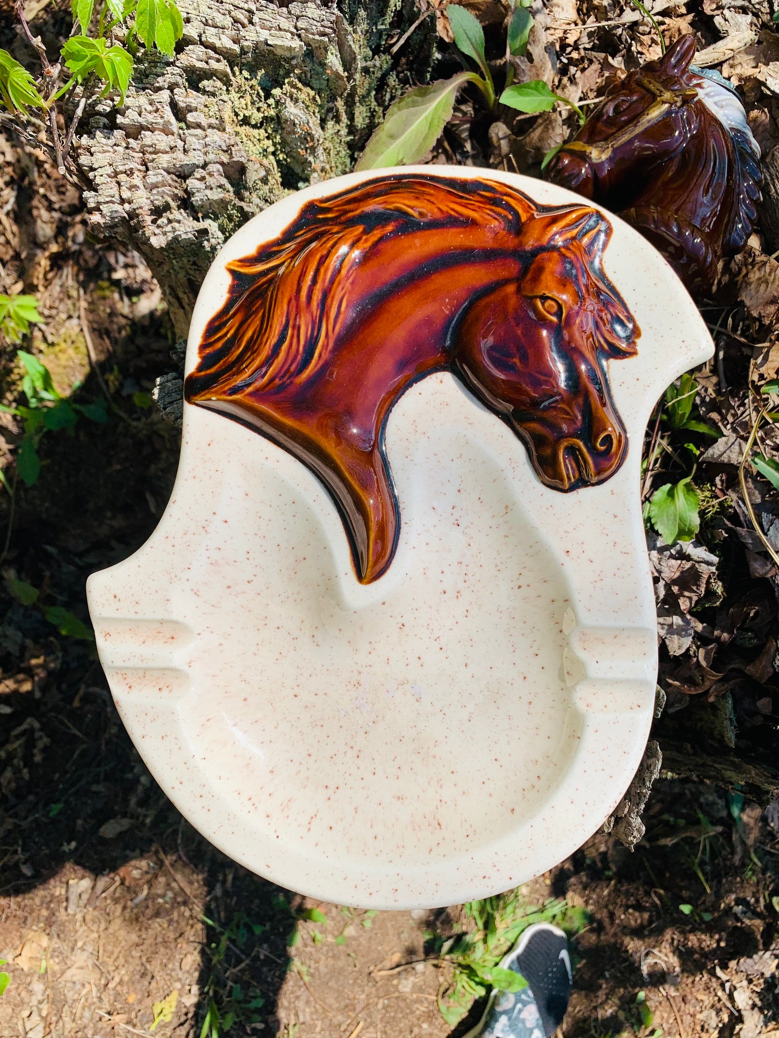 Vintage 1960s/70s Ceramic Horse Ashtray & Horse Lighter Set. Etsy