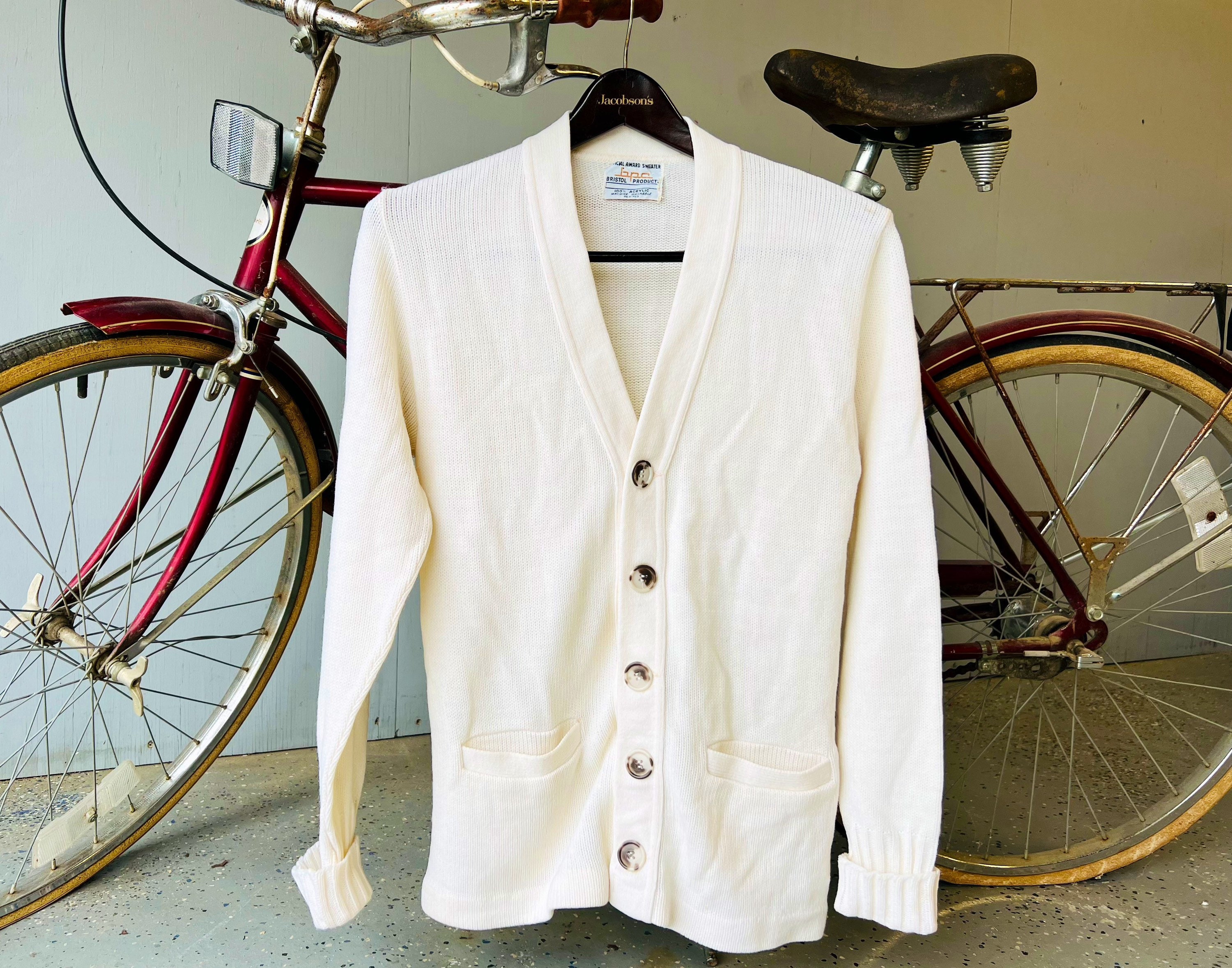 Vintage 1960s BPC Brand White Knit Button-up Cardigan - Etsy