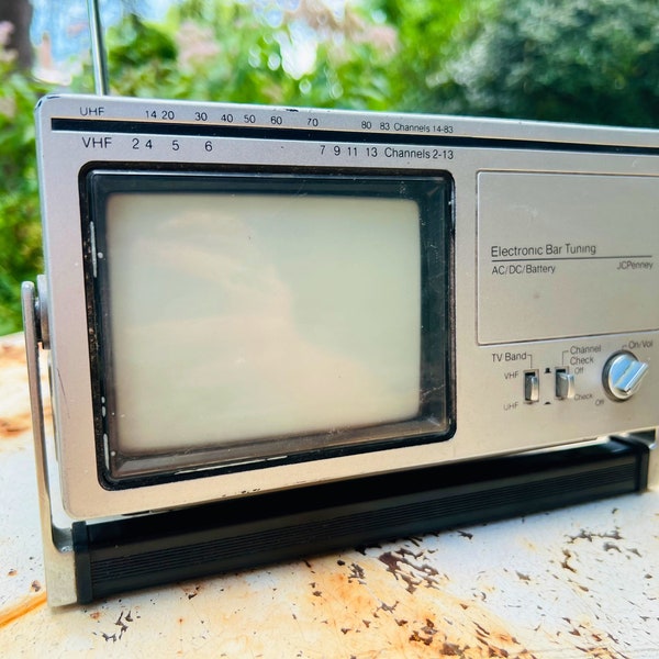 Vintage 1980’s JCPenny Mini Television &  FM/AM Radio Console. Vintage TVs. Vintage Radio. FM Radio. Audio Console. 80s. Prop. TVs.