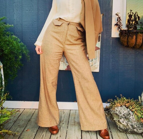 Vintage 1970’s Country Set Wool High-Waist Flared… - image 4