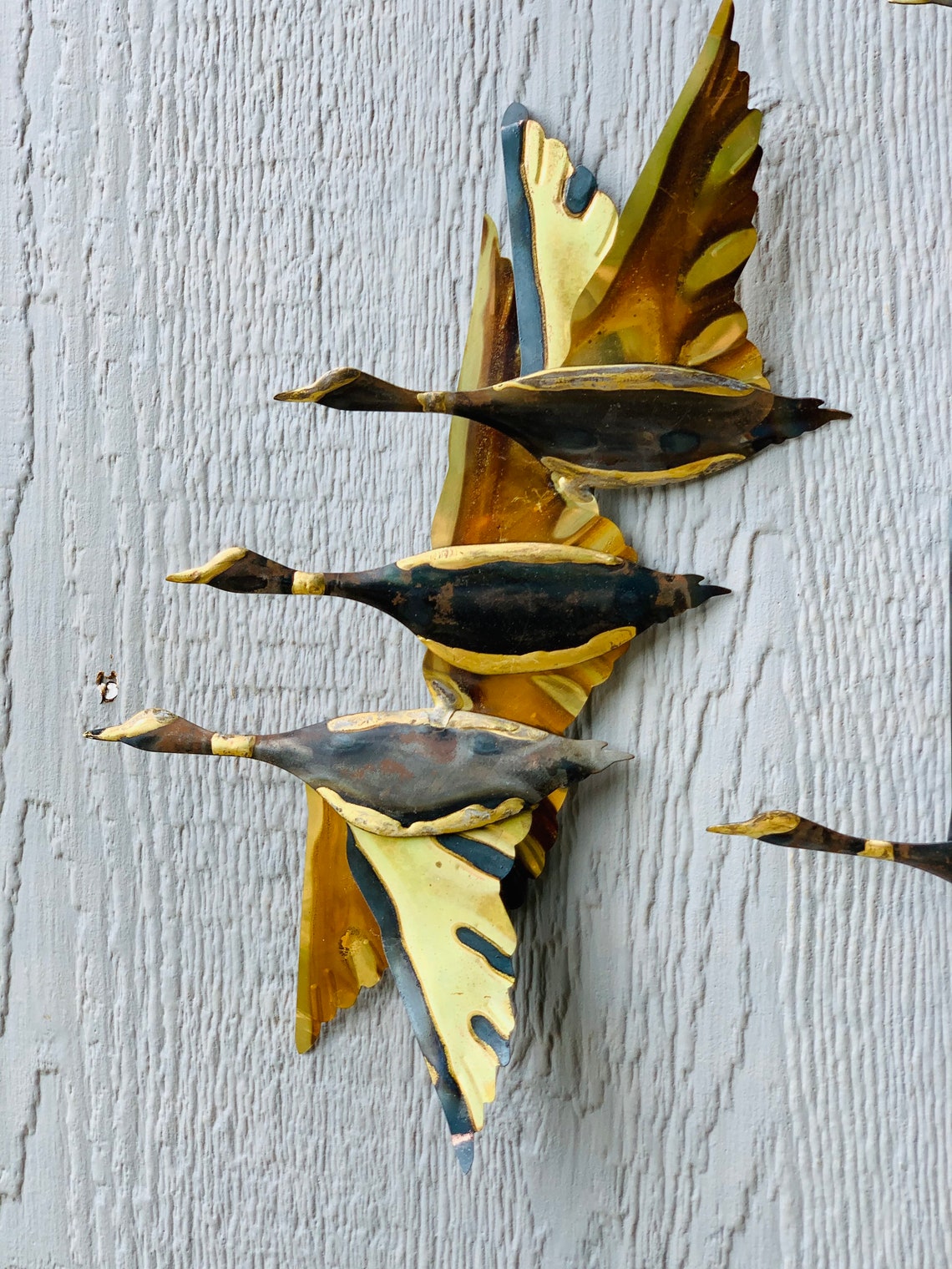 Vintage 1950s Metal Duck Wall Hanging Set. MidCentury. Etsy