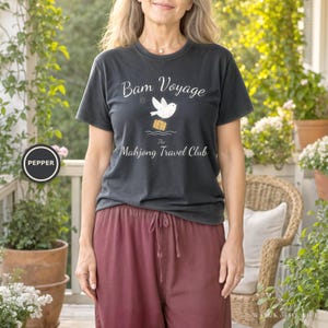 Mahjong Cruise Shirt, Comfort Colors Mahj at Sea, Coastal Girls Trip Vacation Tee, Travel Group Gift for Mom, Wife, Grandma or Friend image 7