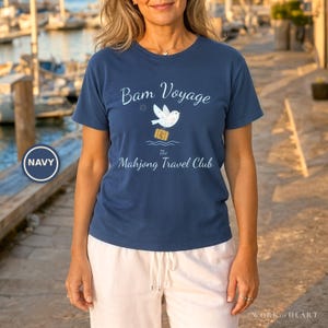 Mahjong Cruise Shirt, Comfort Colors Mahj at Sea, Coastal Girls Trip Vacation Tee, Travel Group Gift for Mom, Wife, Grandma or Friend image 10