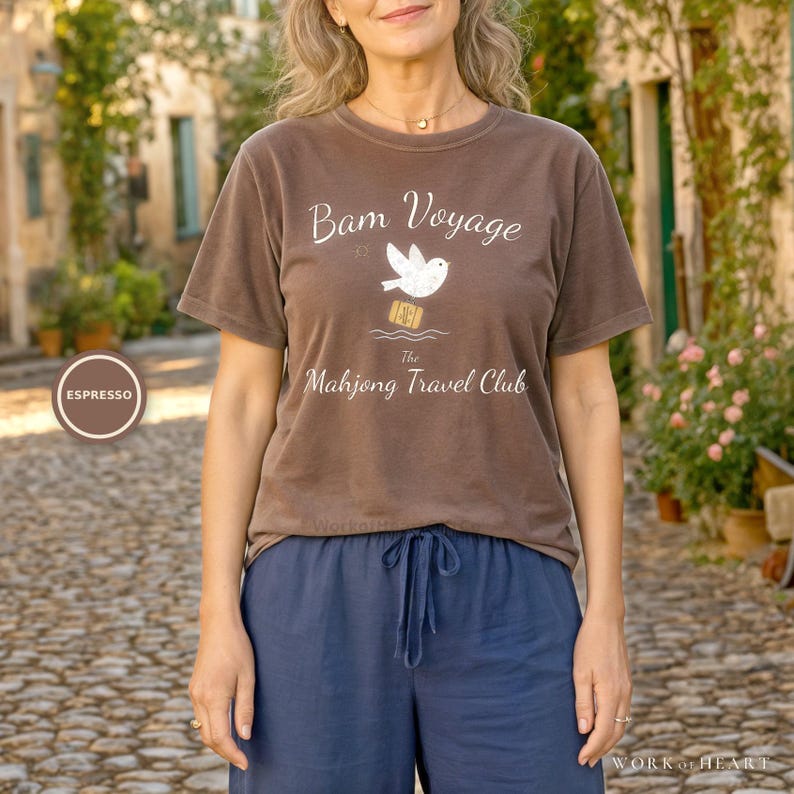 Mahjong Cruise Shirt, Comfort Colors Mahj at Sea, Coastal Girls Trip Vacation Tee, Travel Group Gift for Mom, Wife, Grandma or Friend image 6