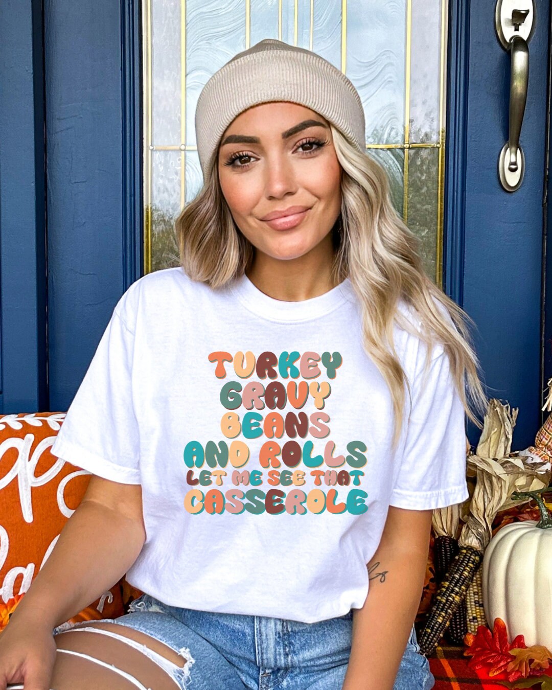 Turkey Gravy Beans and Rolls Let Me See That Casserole Tshirt Etsy