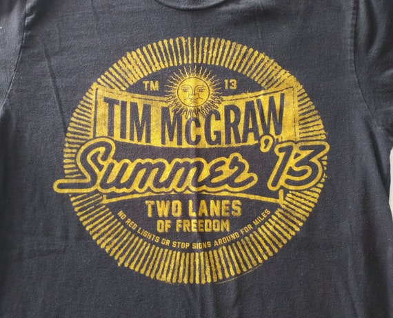Tim Mcgraw shirt large summer 2013 tour two lanes… - image 1